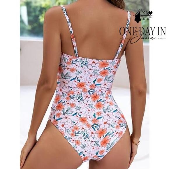 Eomenie Floral Tummy Control One Piece Swimsuit Size M - Picture 2 of 7